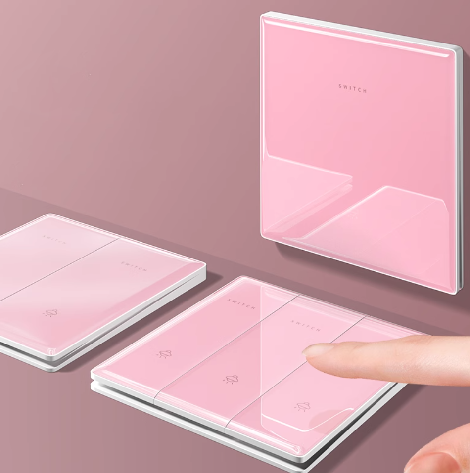 ვარდისფერი, მინის ჩამრთველი - Image 2