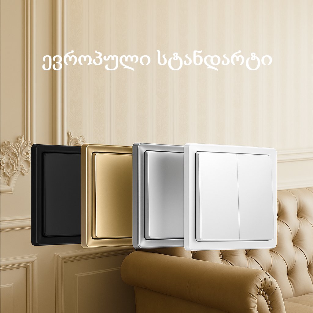 EW Series- 2 Gang Switch White - Image 3